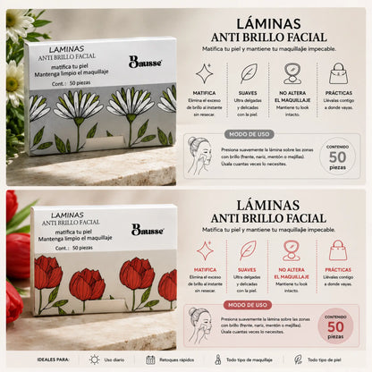 Láminas Anti Brillo Facial
